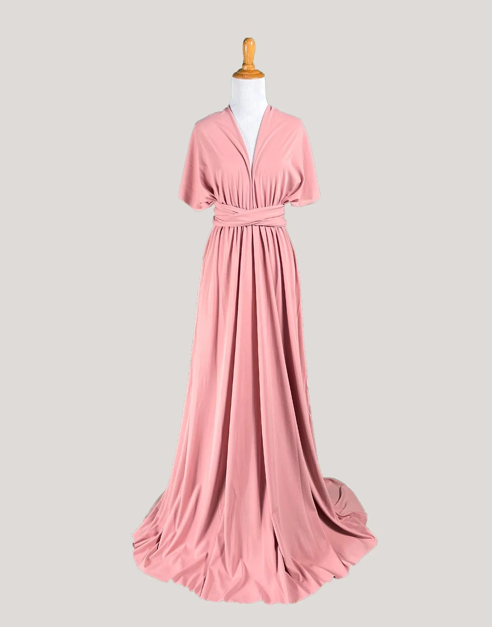 Dusty Rose Infinity Dress/ Wrap Convertible Bridesmaid Dress-S22