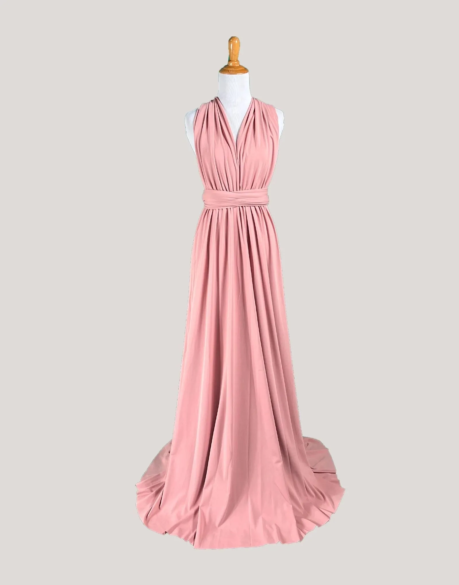 Dusty Rose Infinity Dress/ Wrap Convertible Bridesmaid Dress-S22