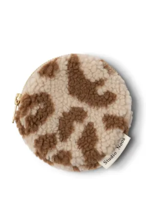 Ecru Leopard Teddy Wallet