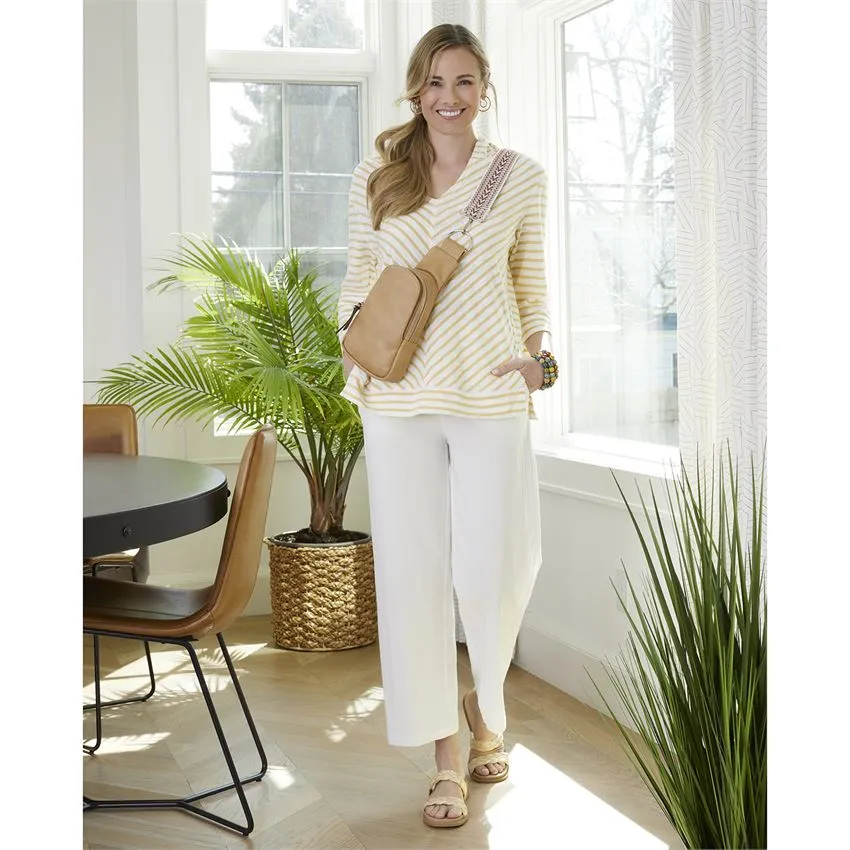 Elation Fully Lined White Gauze Pants