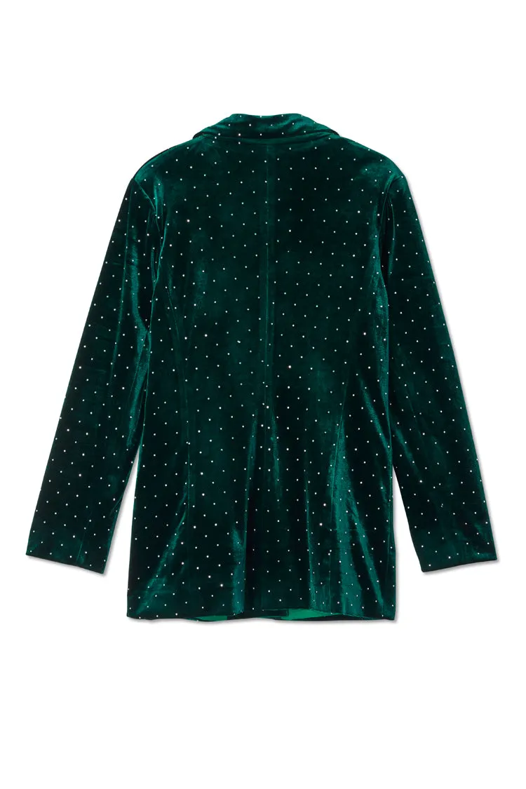 Emerald Velvet Quinn Blazer