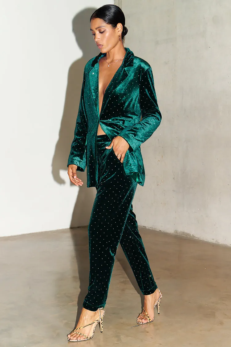 Emerald Velvet Quinn Blazer