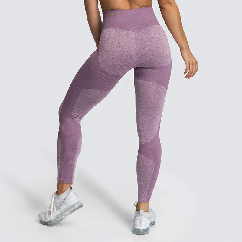 European and American Seamless Hip-Lifting Moisture Wicking Yoga Pants Sportswear Fitness Pants Hip-Showing Tights for Women