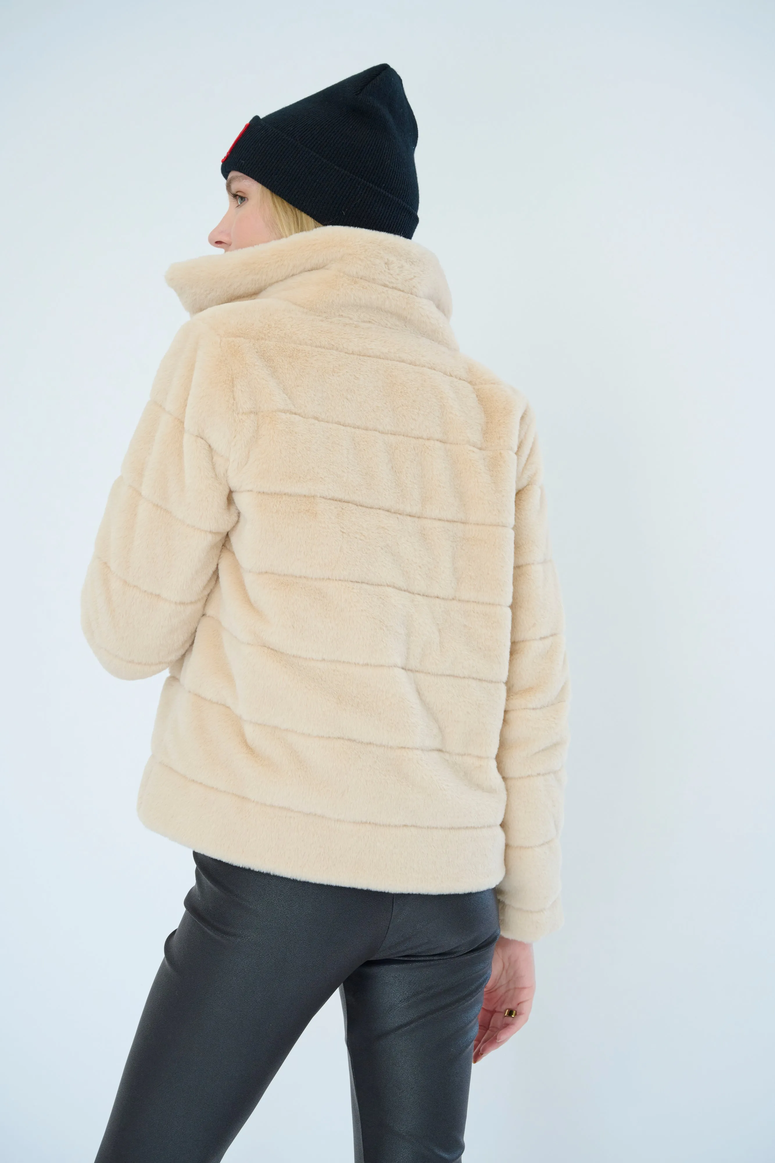 Faux Fur Quilted Jacket