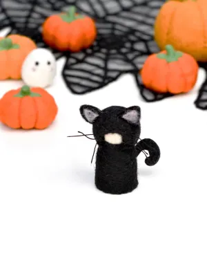 Felt Black Cat Peg Doll - Tara Treasures