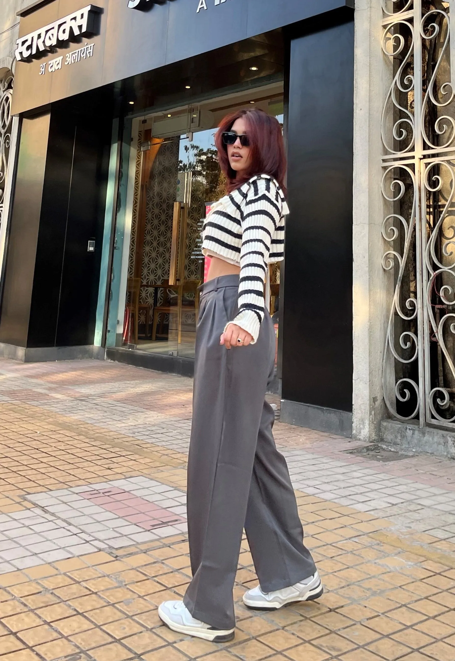 Fossil Grey Korean Relaxed Pants