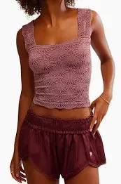 FREE PEOPLE LOVE LETTER CAMI RED PLUM NEW!