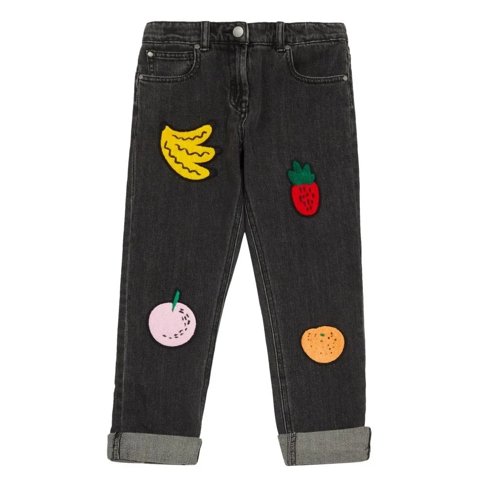 Fruit Badge Long Denim