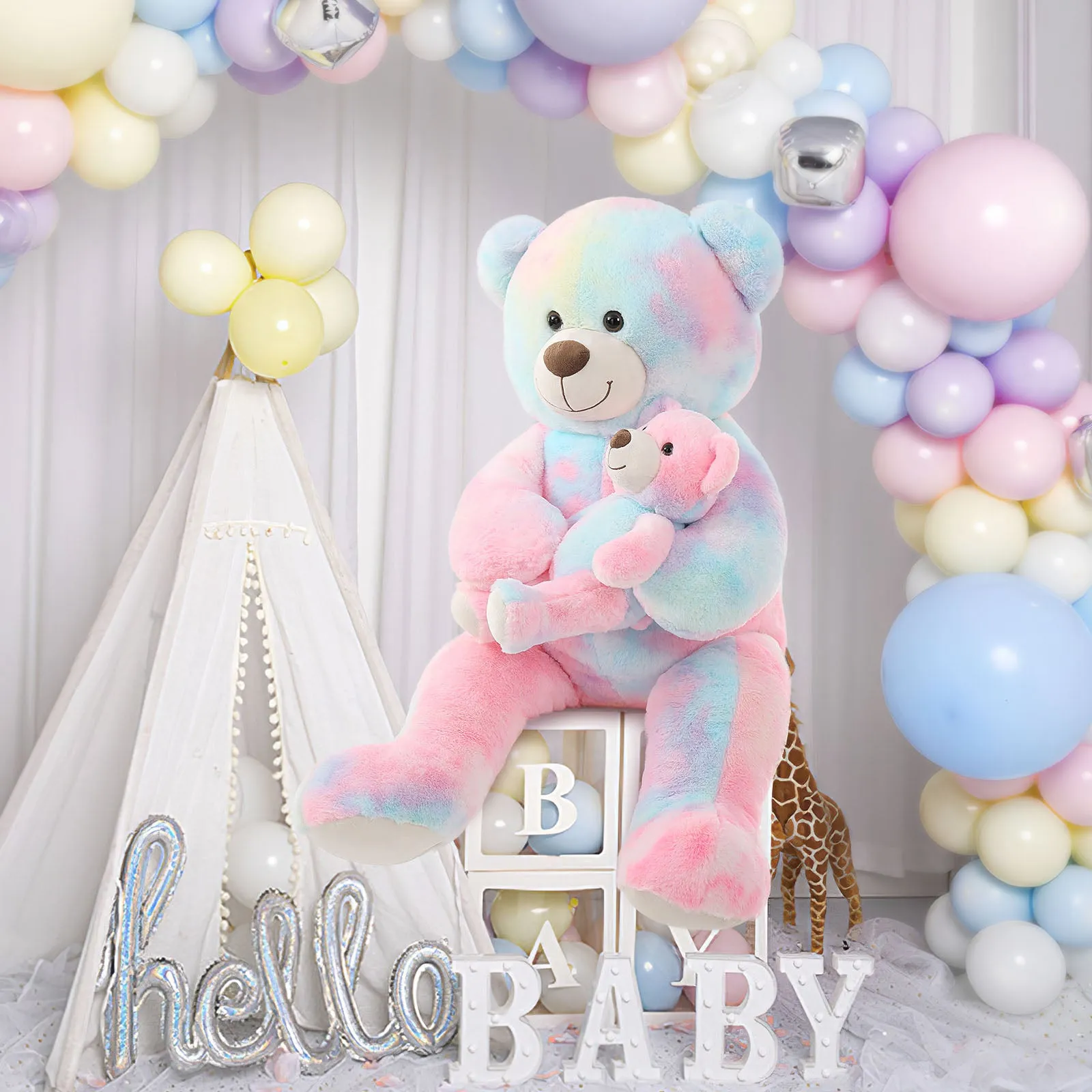 Giant Mommy Bear and Baby Stuffed Animal Toy, 39 Inches