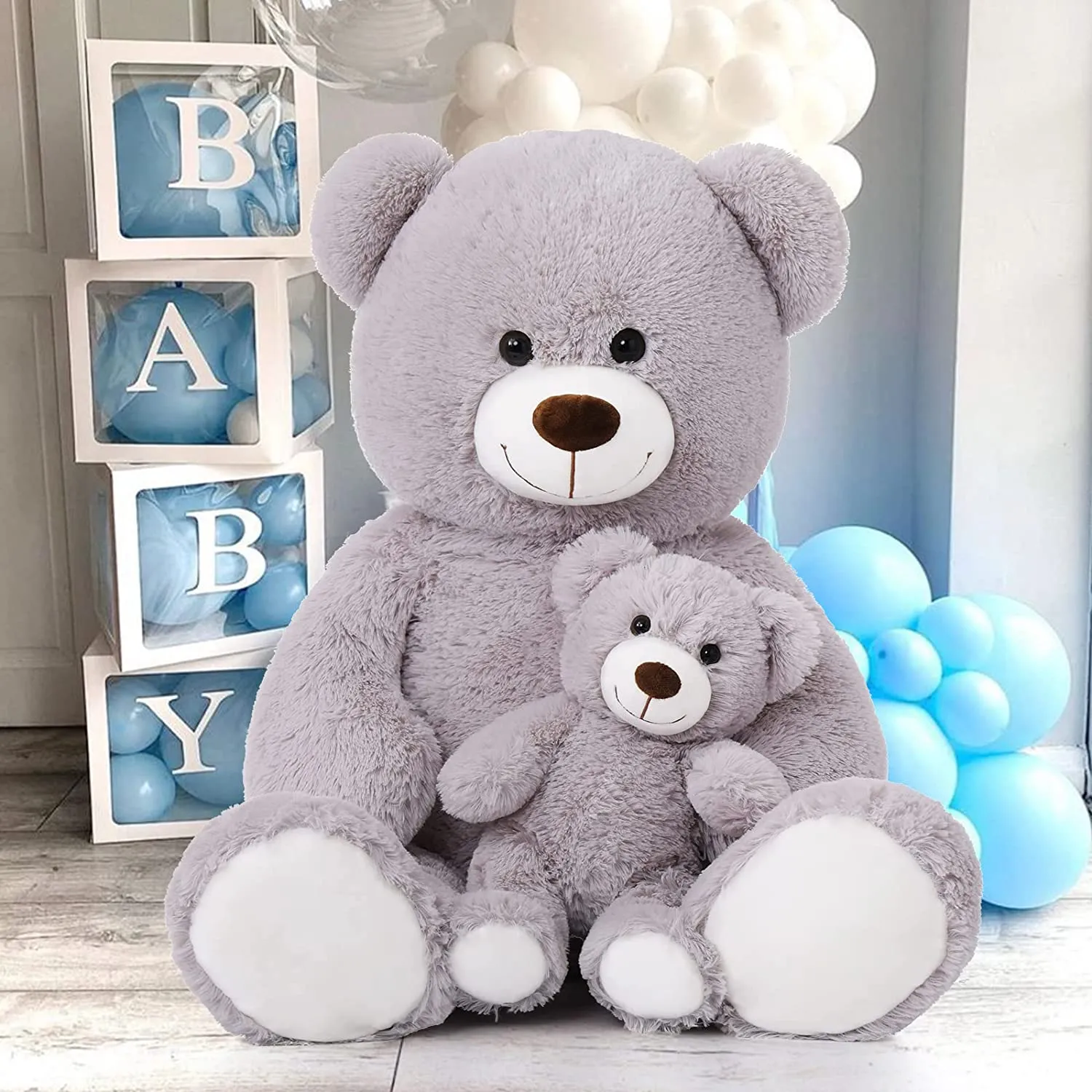 Giant Mommy Bear and Baby Stuffed Animal Toy, 39 Inches