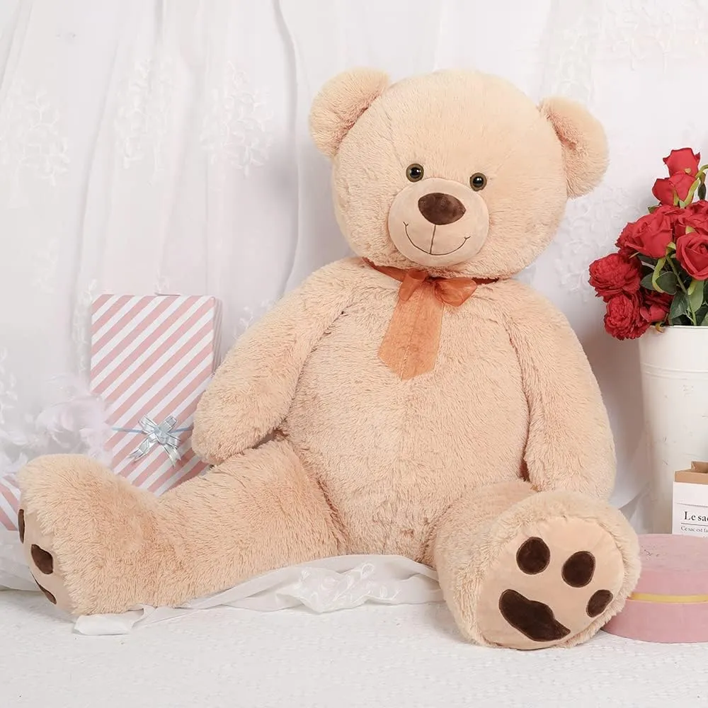 Giant Teddy Bear Plush Toy, Brown, 47 Inches