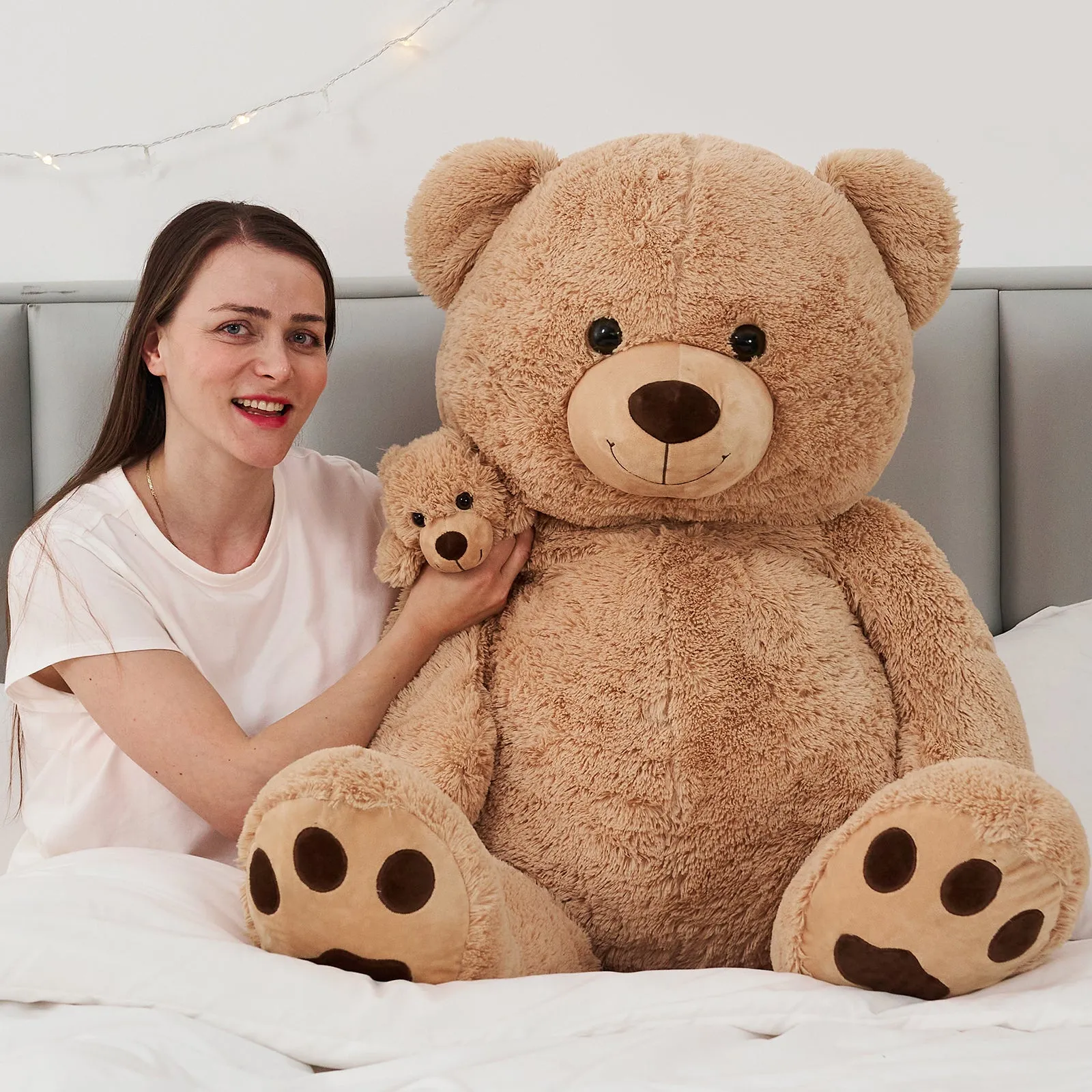 Giant Teddy Bear with Baby Bears, Brown