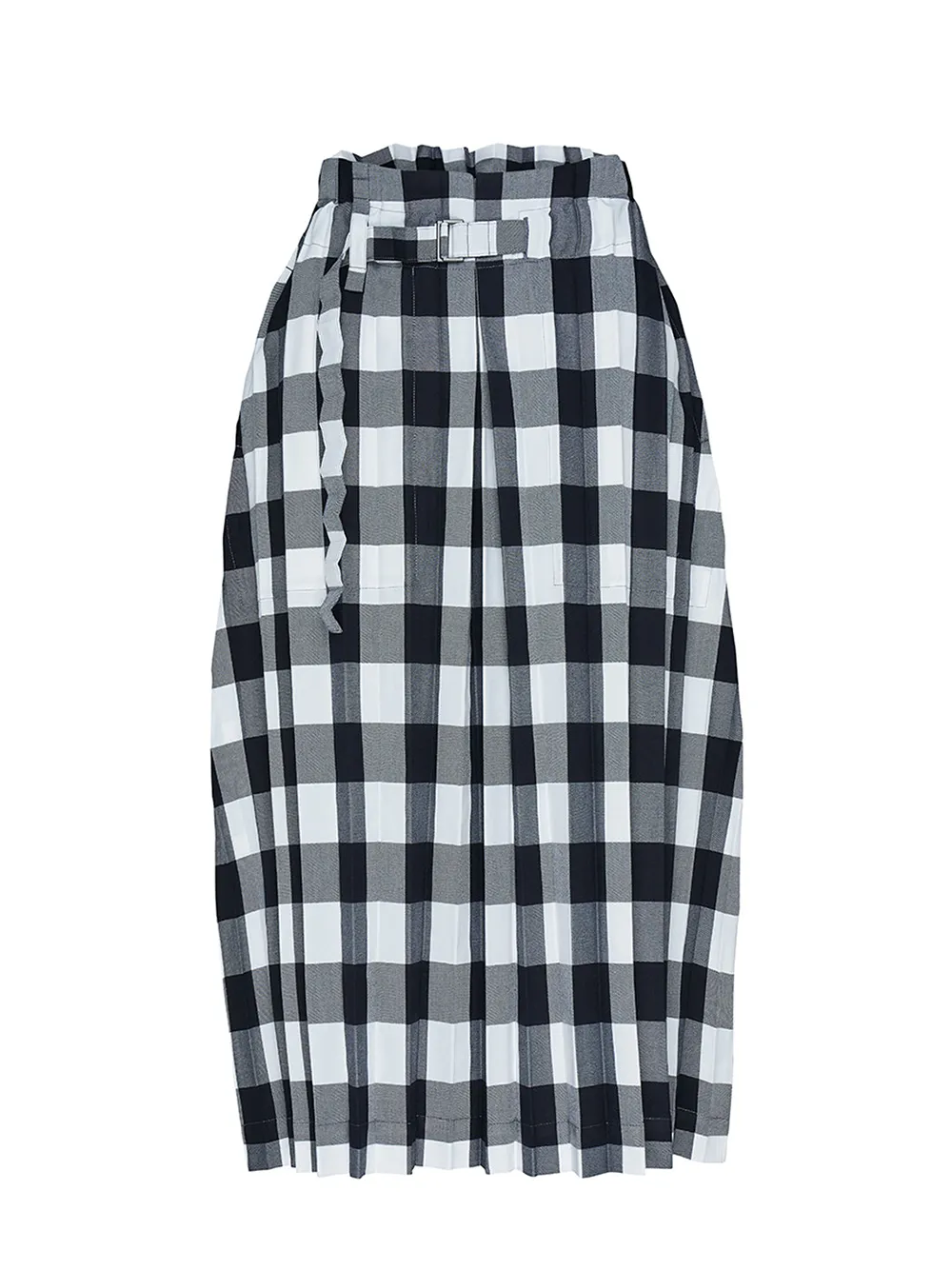 Gingham Check Pleats Skirt