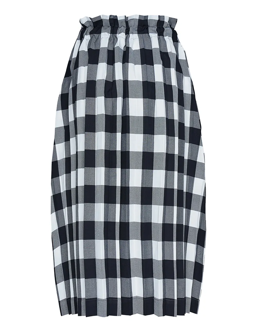 Gingham Check Pleats Skirt