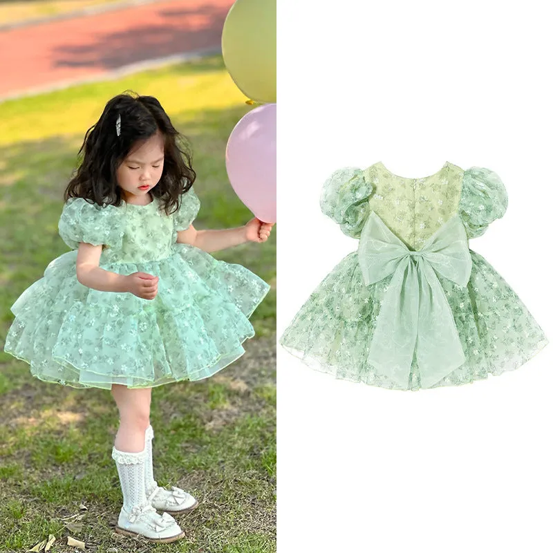 Girls' Dress Kids' Skirt Summer Clothing 2024 New Baby Princess Dress Trendy Gauze Skirt Children's Clothing Wholesale Summer