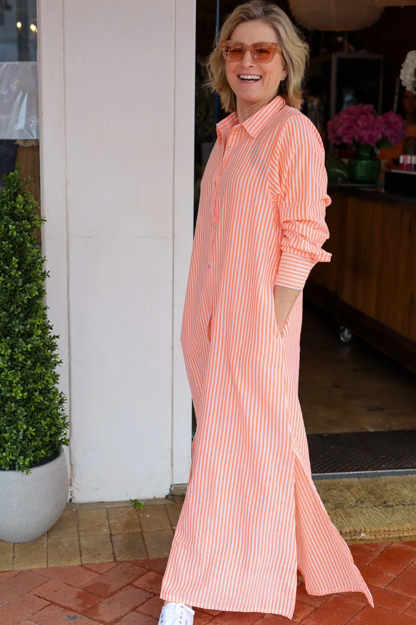 Grace and May Maxi Shirt Dress