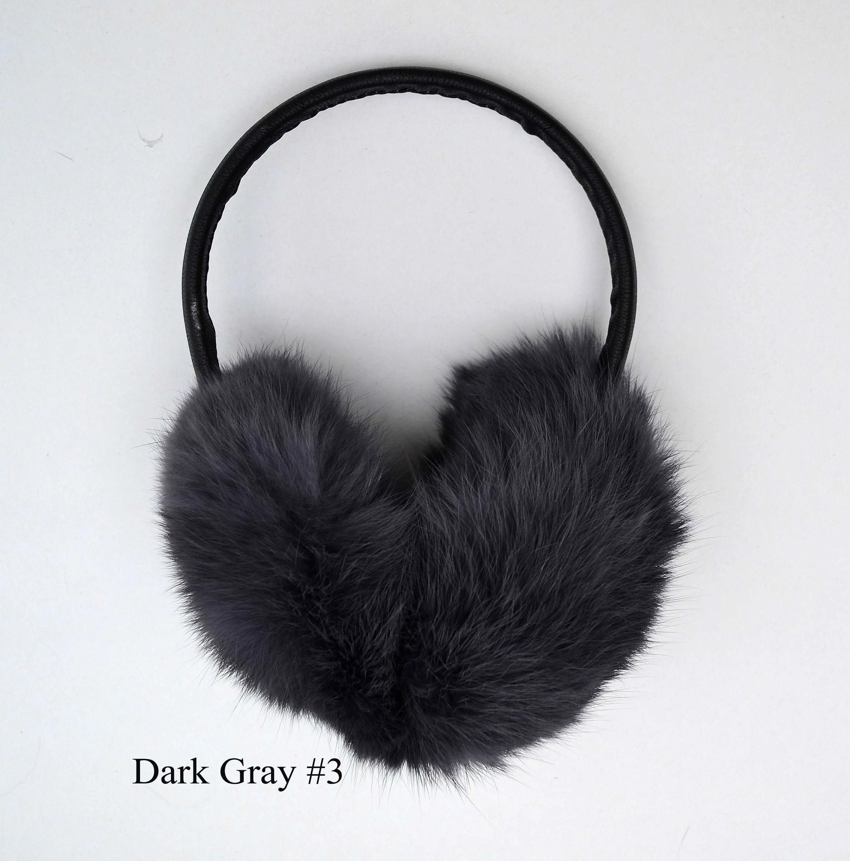 Gray Real Fur Earmuffs, Rabbit Fur Ear Warmer, Gray Earmuffs, Large Ear Muffs, Fluffy Ear Muffs, Earmuffs Women, Rabbit Fur Earmuff