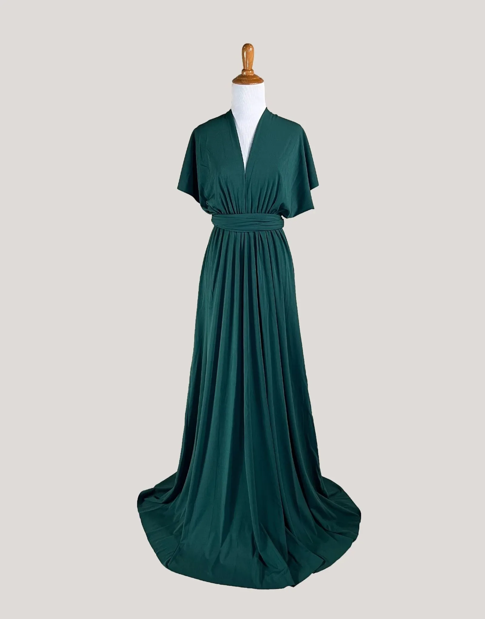 Green Infinity Dress/ Wrap Convertible Bridesmaid Dress-H80