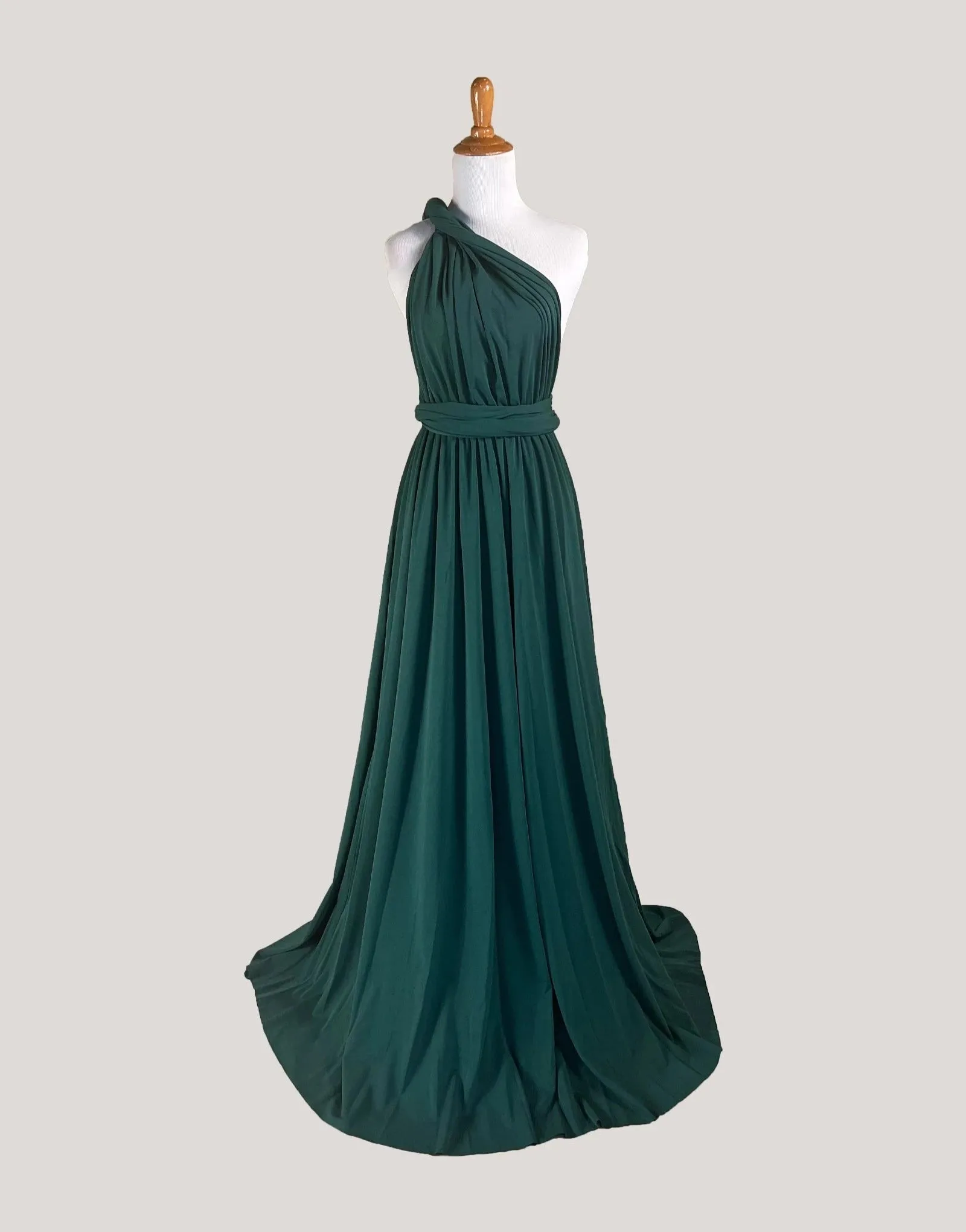 Green Infinity Dress/ Wrap Convertible Bridesmaid Dress-H80