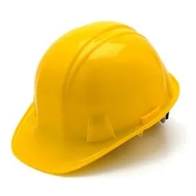 Hard Hat, Cap Style, Ratchet Adjustment, Yellow