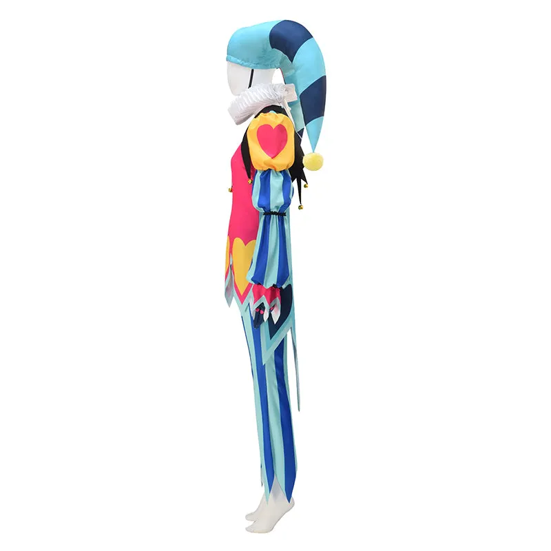 Helluva Boss Fizzarolli Cosplay Hazbin Hotel Costume Red Clown Suit with Headwear