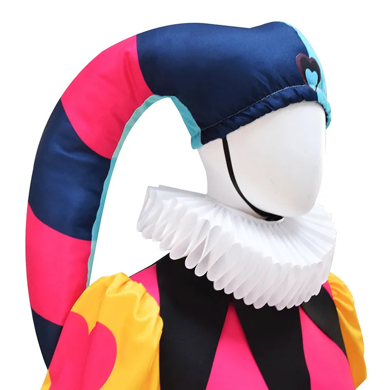 Helluva Boss Fizzarolli Cosplay Hazbin Hotel Costume Red Clown Suit with Headwear