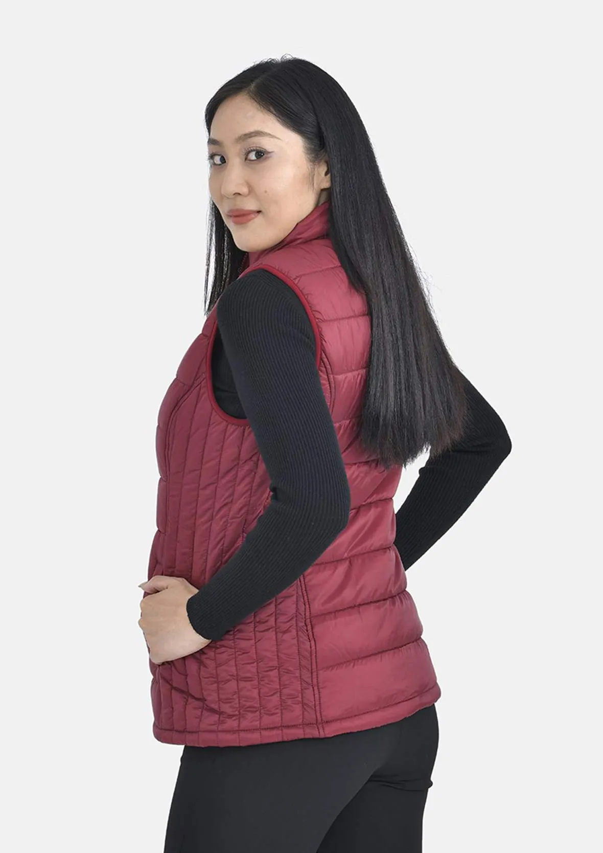 High-Neck Quilted Gilet