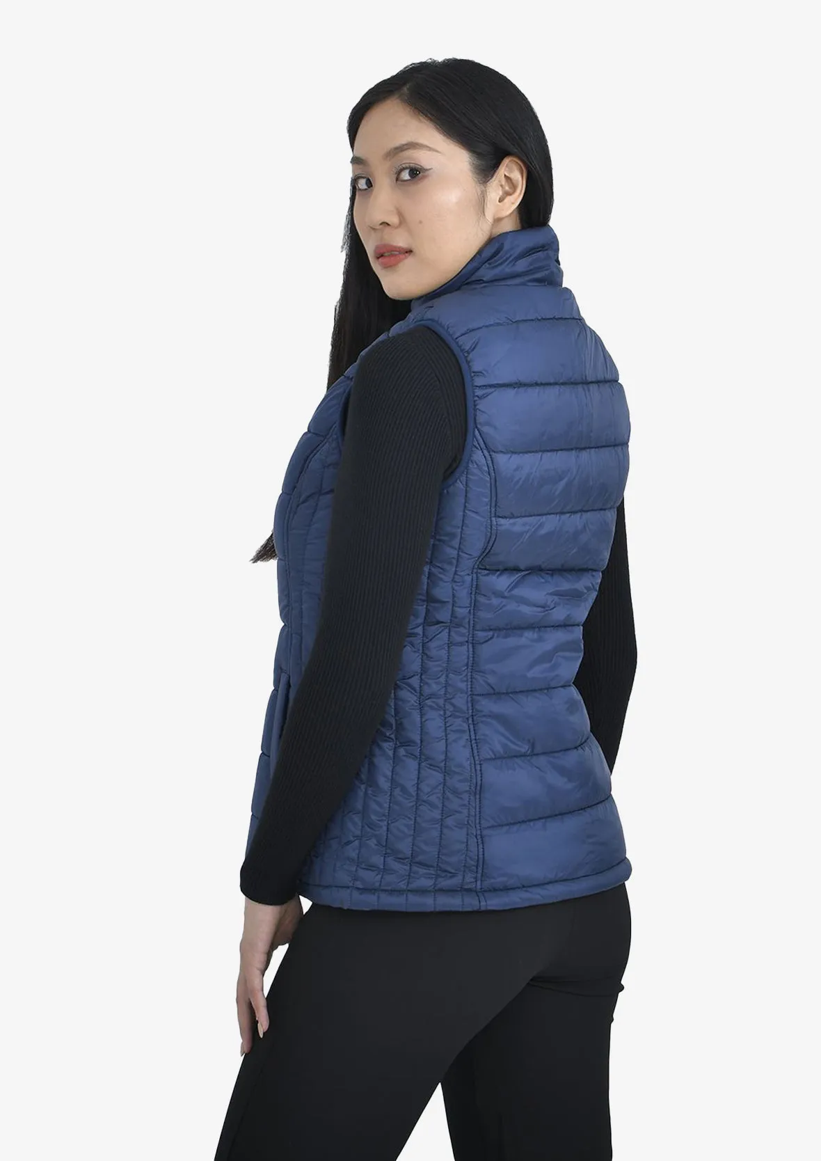 High-Neck Quilted Gilet