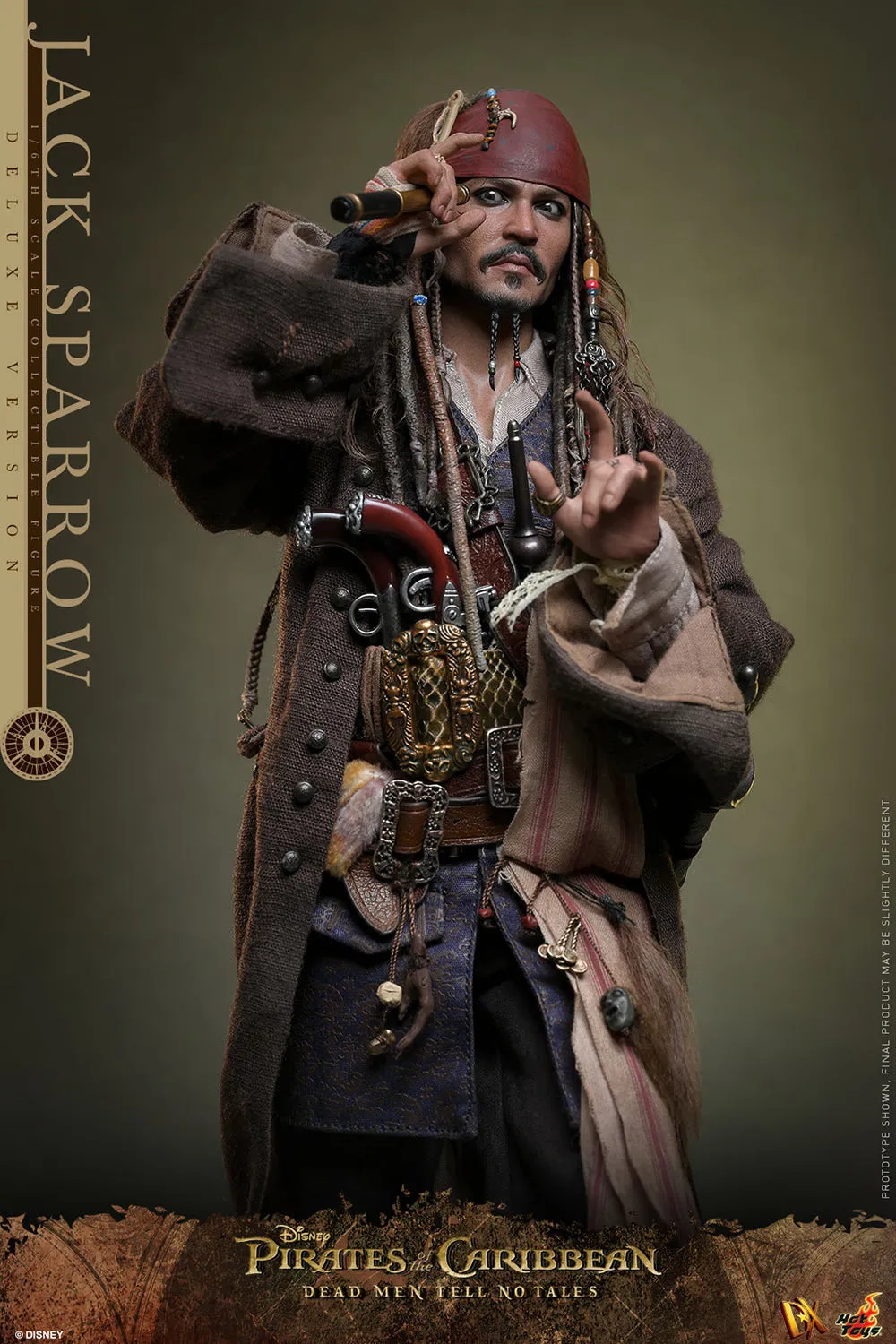 HOT TOYS PIRATES OF THE CARRIBEAN JACK SPARROW ARTISAN EDITION (DELUXE VERSION) DX39AE