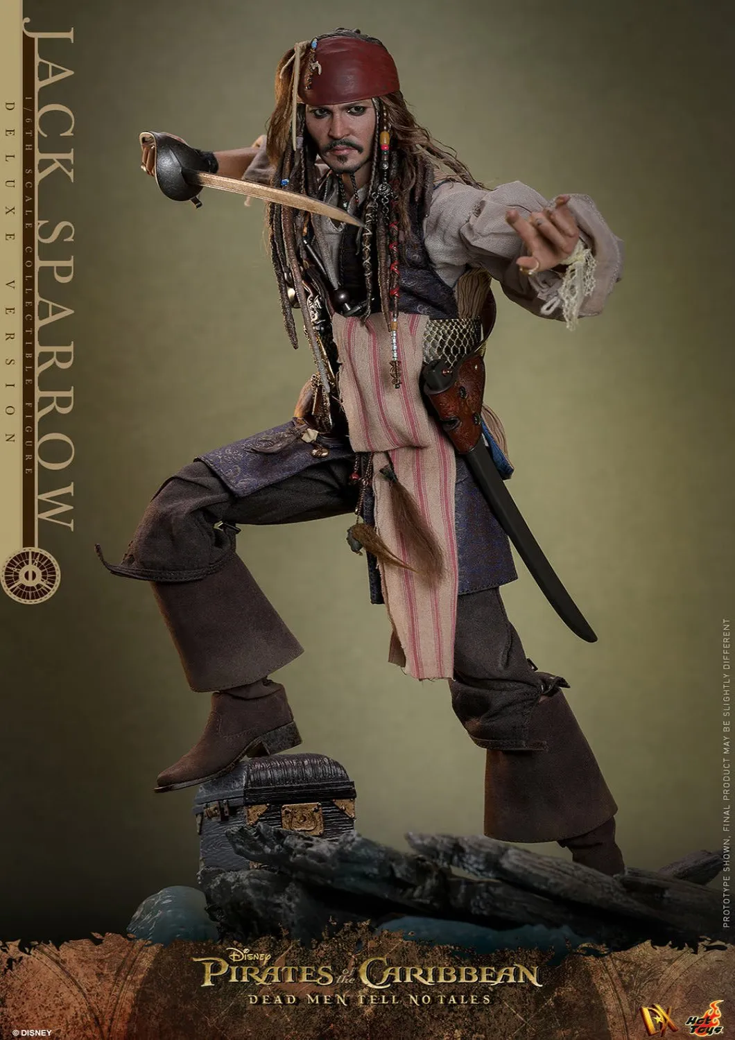 HOT TOYS PIRATES OF THE CARRIBEAN JACK SPARROW ARTISAN EDITION (DELUXE VERSION) DX39AE