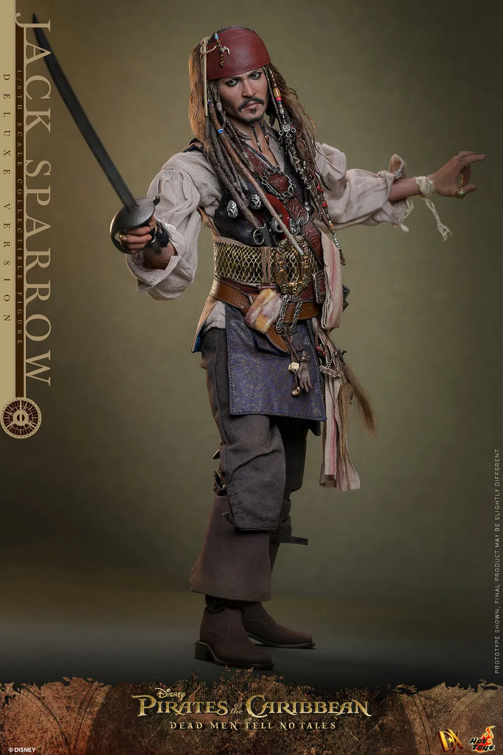 HOT TOYS PIRATES OF THE CARRIBEAN JACK SPARROW ARTISAN EDITION (DELUXE VERSION) DX39AE