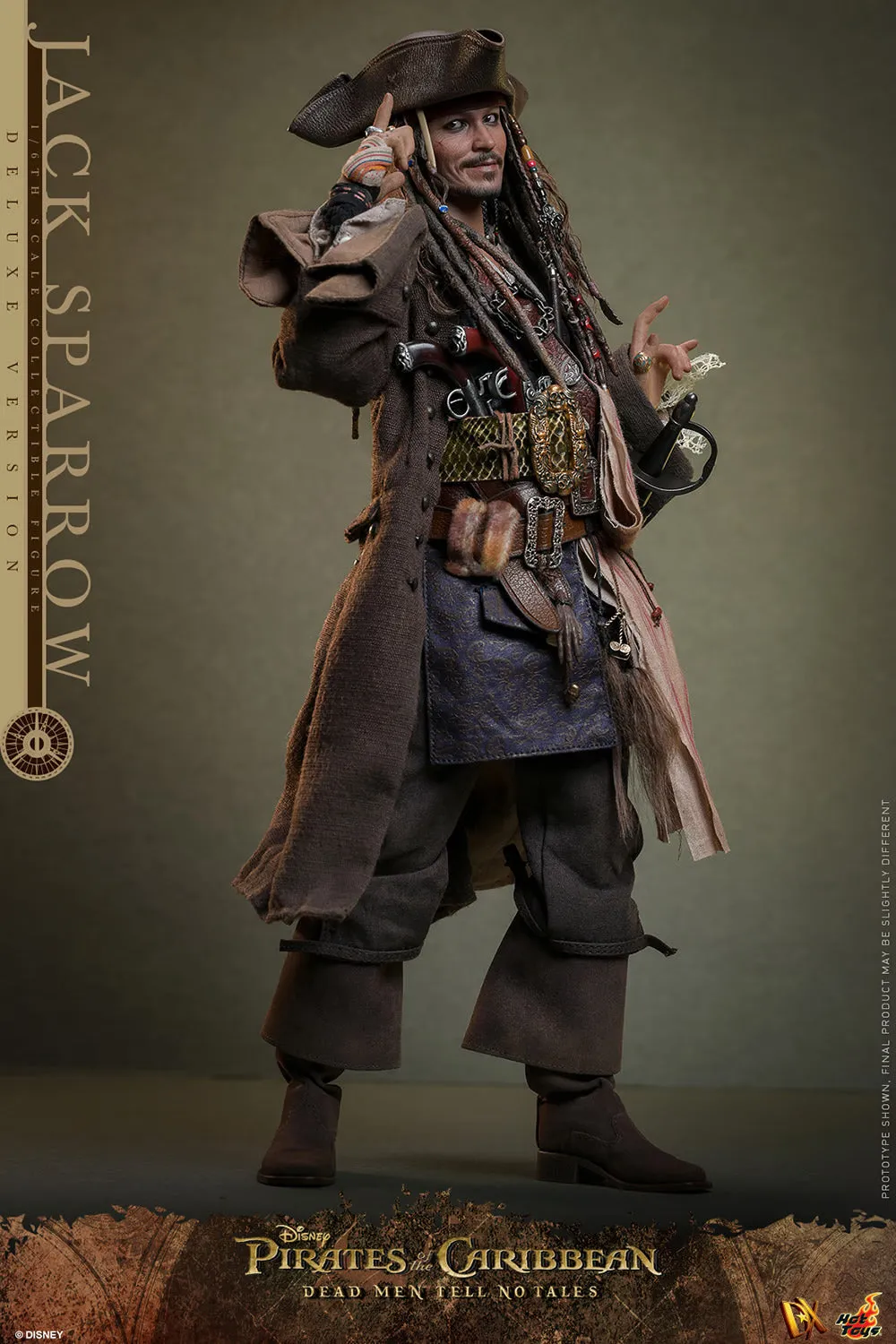 HOT TOYS PIRATES OF THE CARRIBEAN JACK SPARROW ARTISAN EDITION (DELUXE VERSION) DX39AE