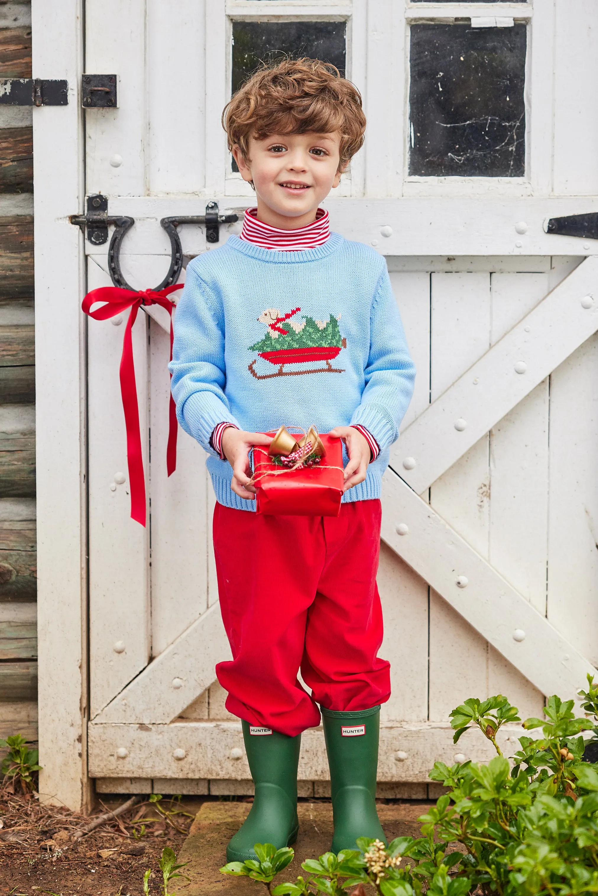 Intarsia Sweater - Blue Holiday Lab