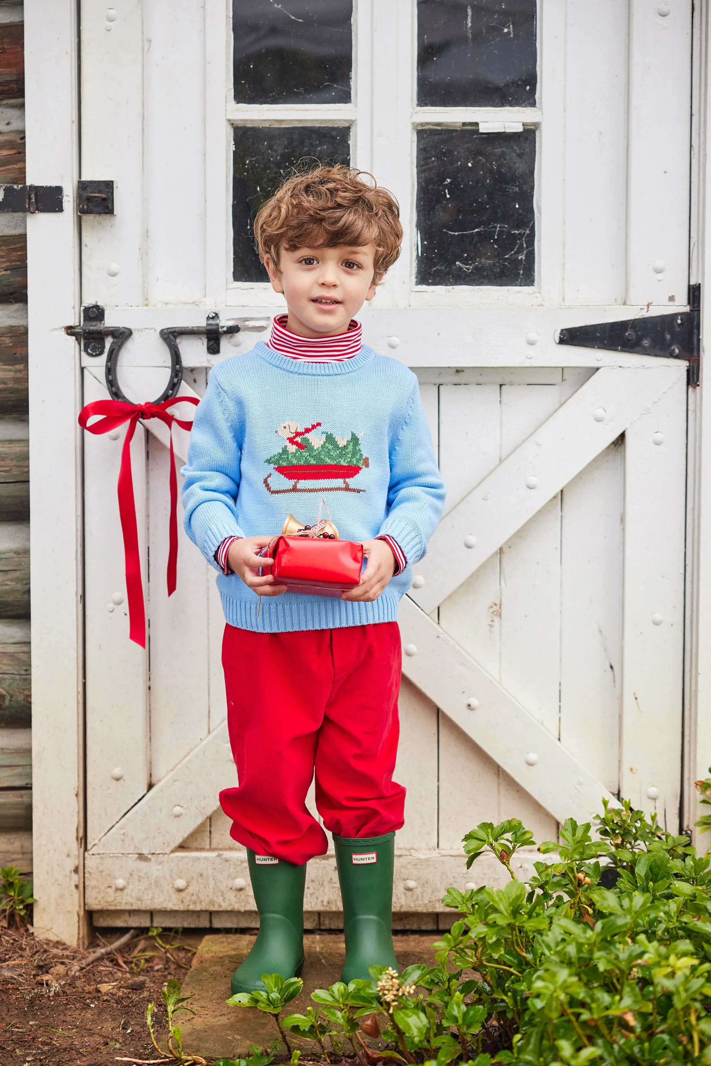 Intarsia Sweater - Blue Holiday Lab