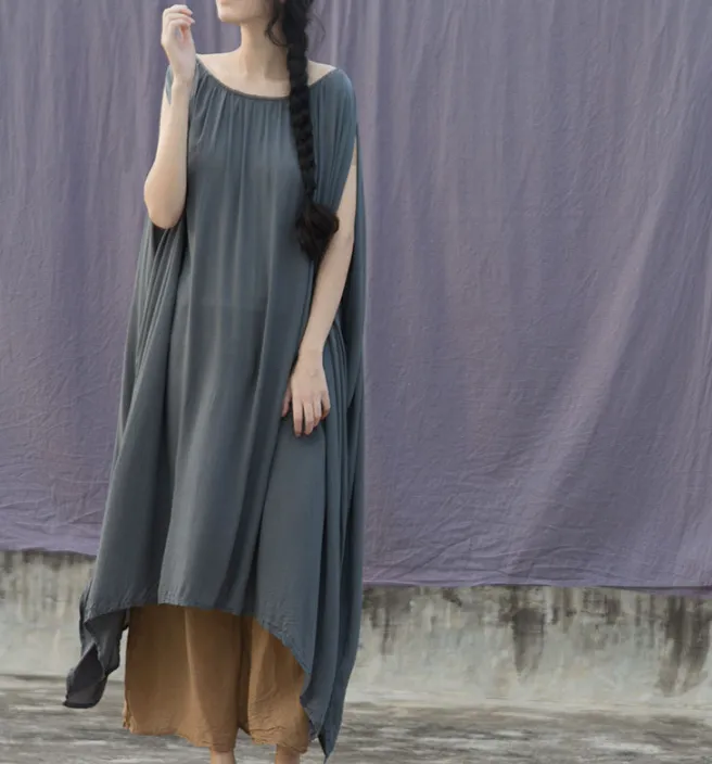 Irregular Loose Cotton Women Dress