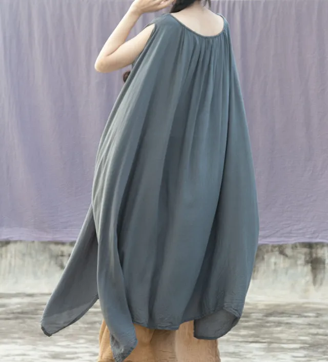 Irregular Loose Cotton Women Dress