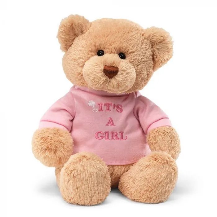 It's a Girl Teddy Bear Pink 30cm