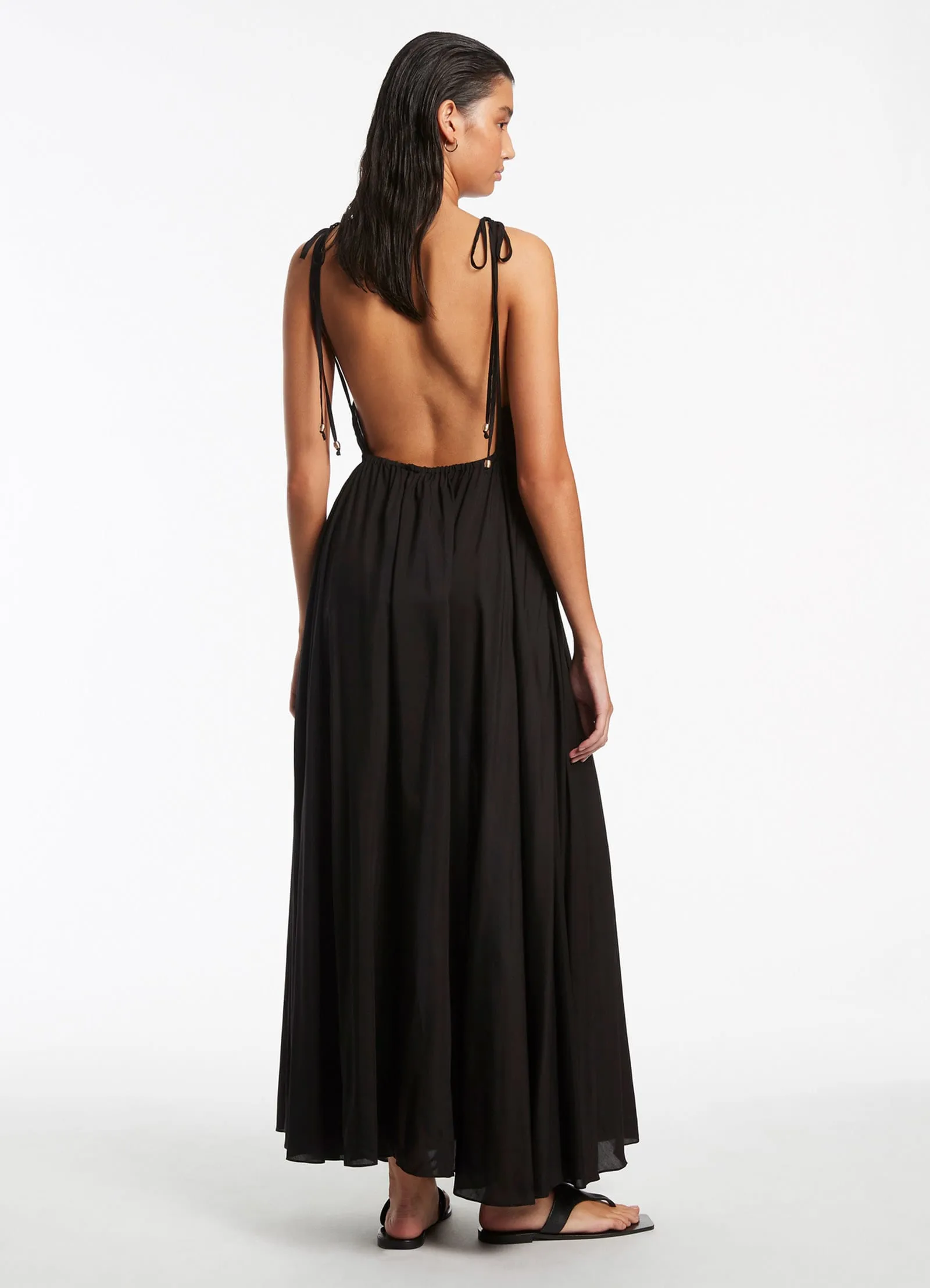 Jetset Backless Maxi Dress - Black