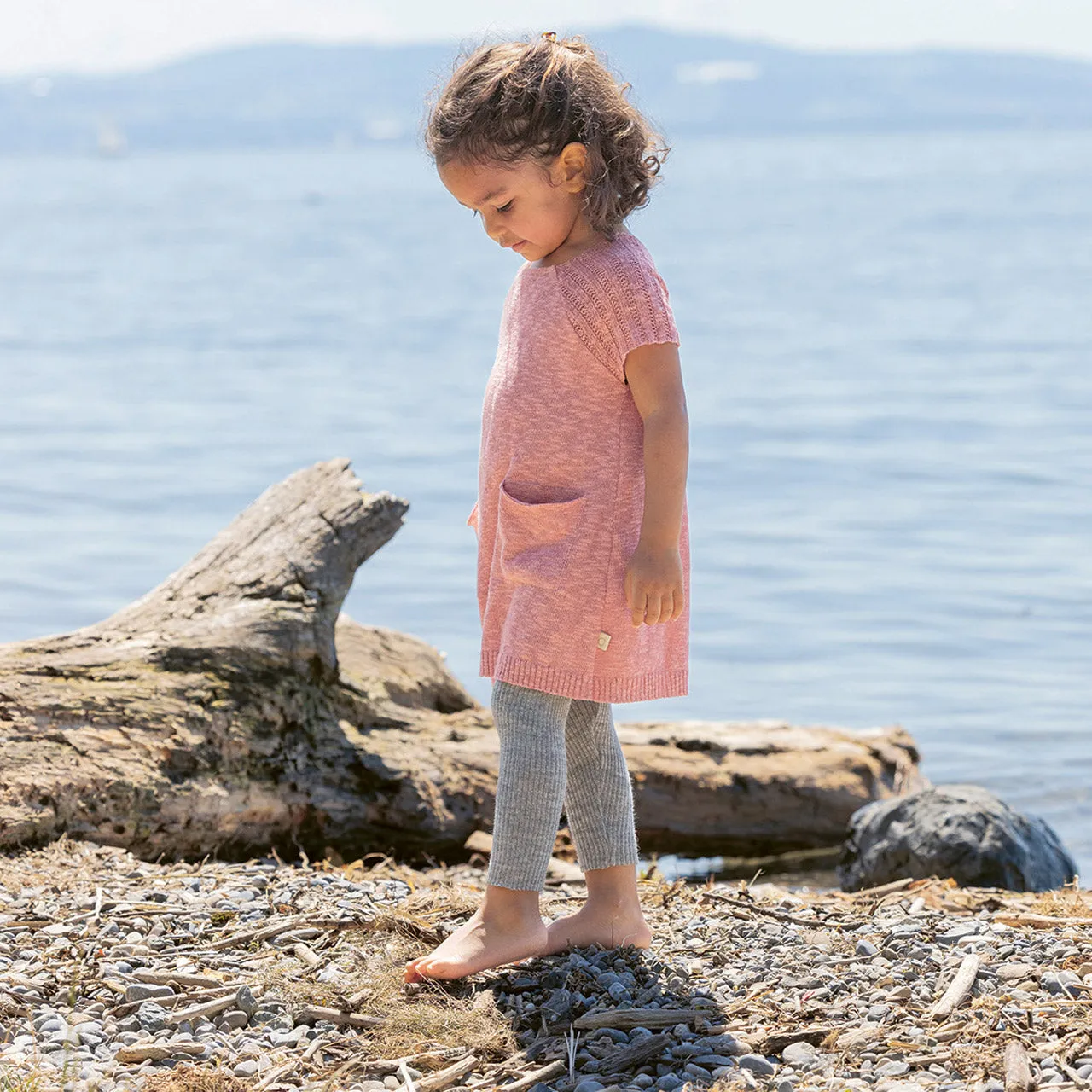 Kids Knitted Summer Pocket Dress - Organic Linen/Cotton (1-10y) *Pre-order