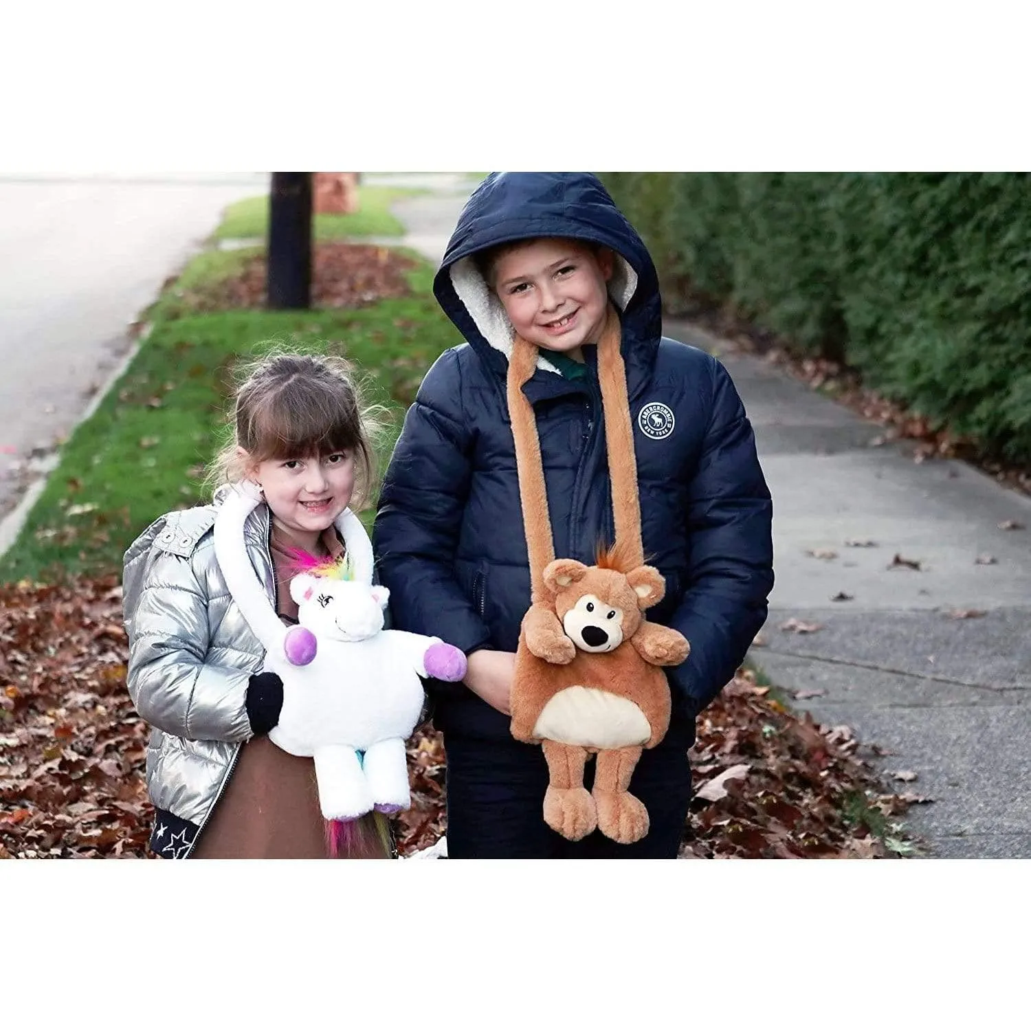 Kids Teddy Bear Hand Warmer Muffs