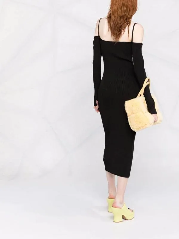 KittenAlarm - Beatrixe Strappy Cold Shoulder Dress