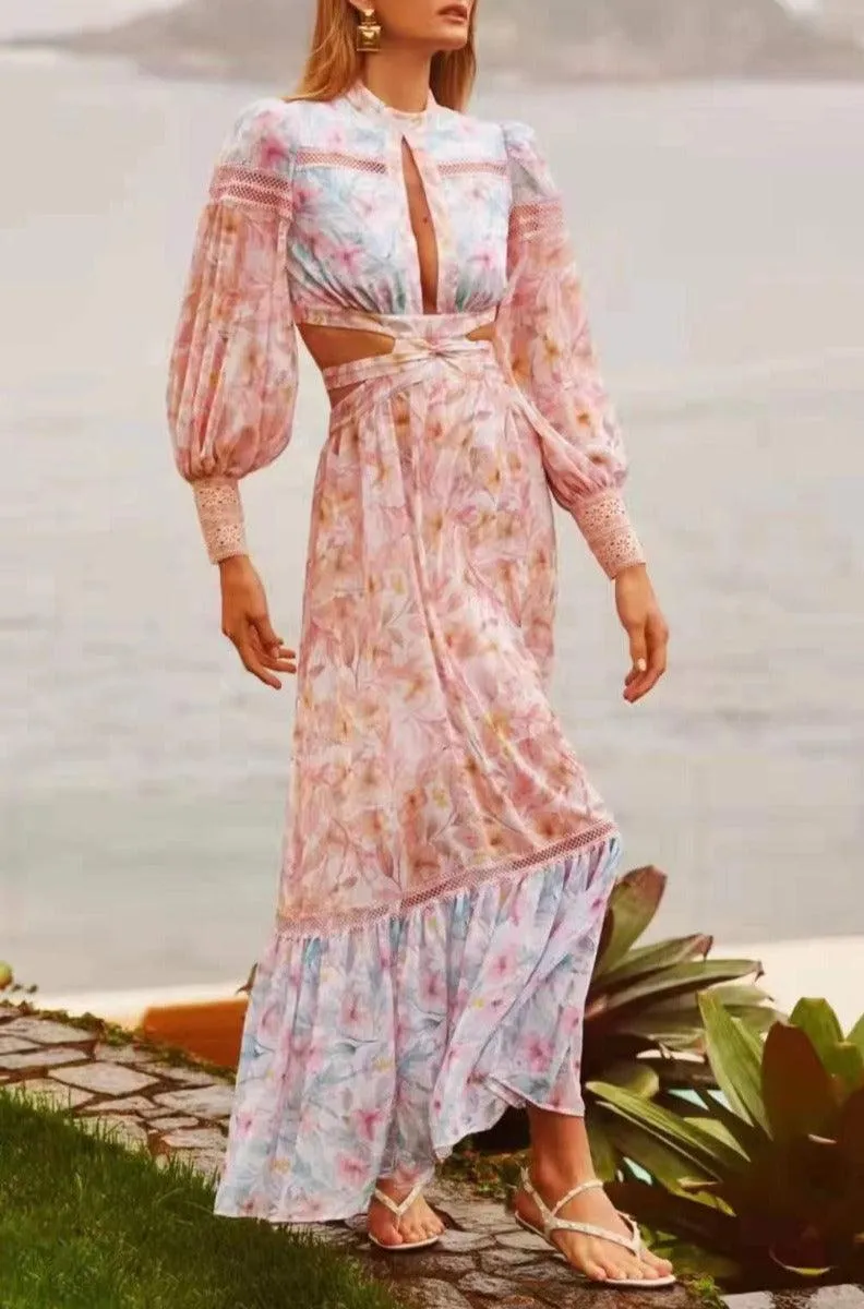 KittenAlarm - Gloria Floral Maxi Dress