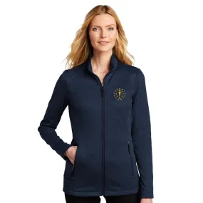 Ladies Collective Striated Fleece Jacket - Indiana Torch