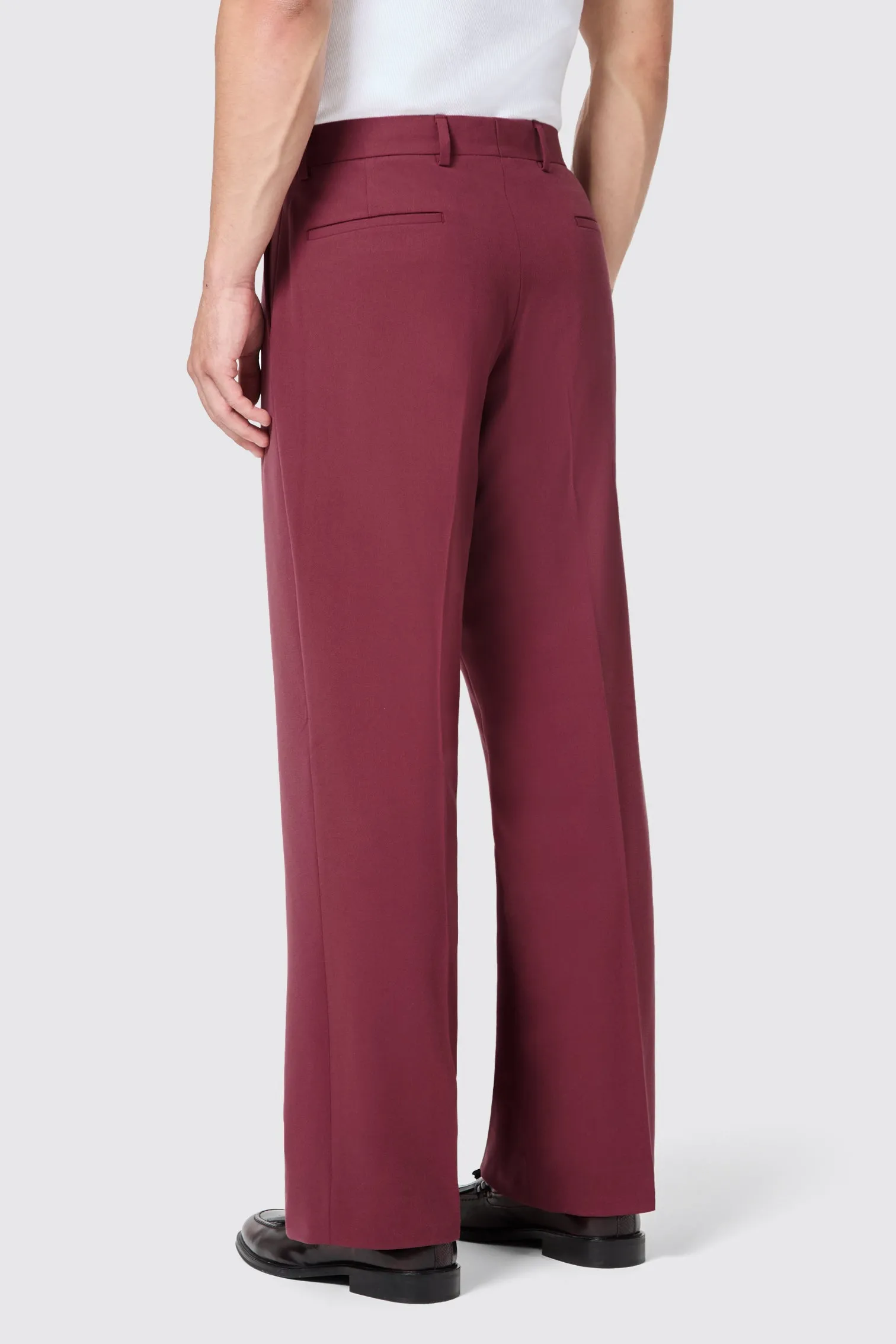 Lavoir Oversized Burgundy Trousers