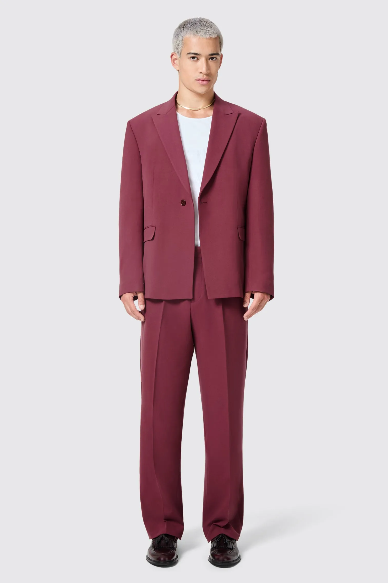 Lavoir Oversized Burgundy Trousers