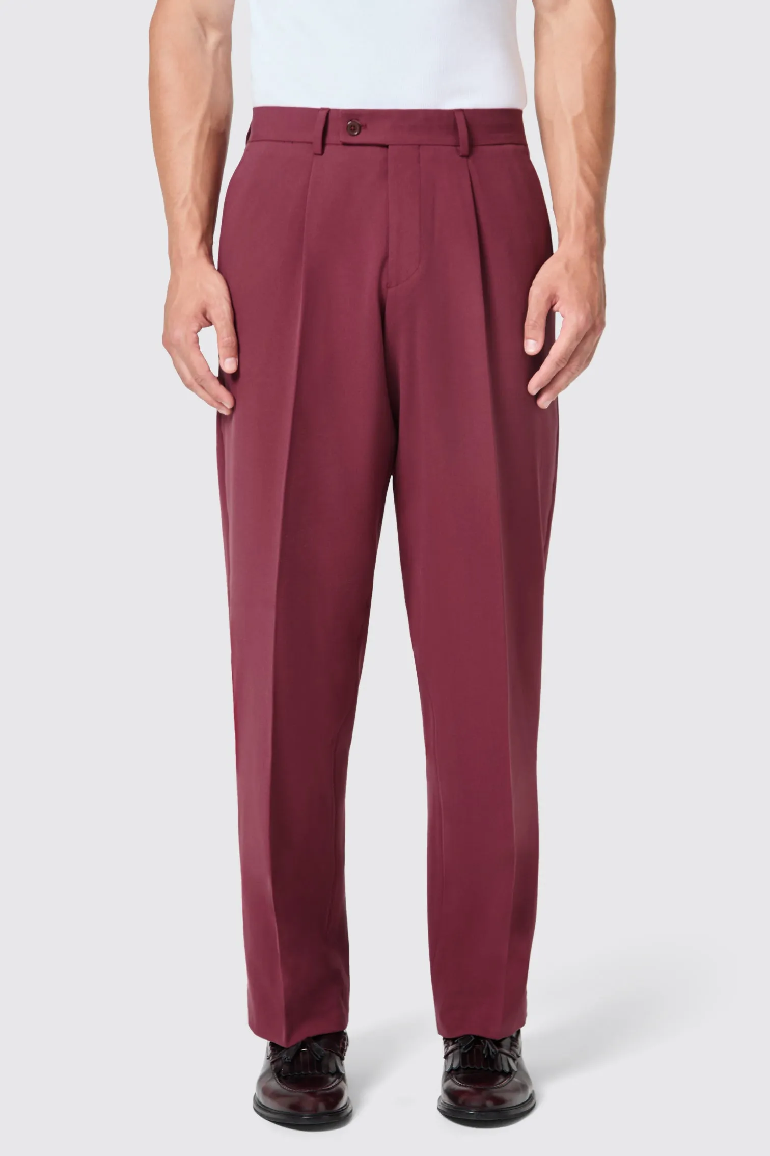 Lavoir Oversized Burgundy Trousers