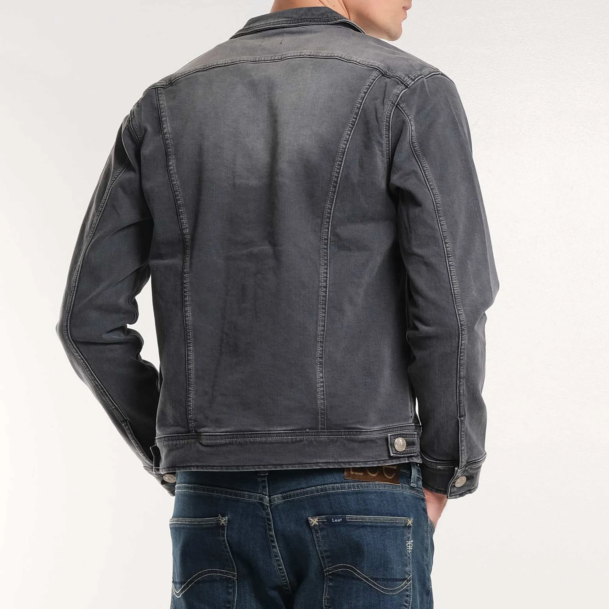 LEE MENS DENIM JACKET IN LT. GRAY