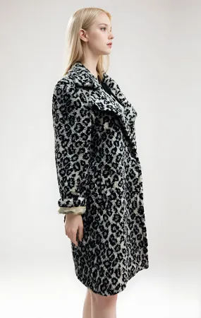 Leopard Print Teddy Coat