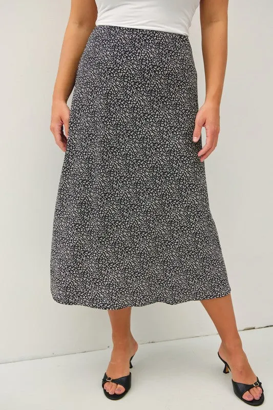 Let Them Know Midi Skirt - Black