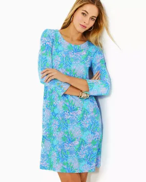 Lilly Pulitzer UPF 50  Solia Chilly Lilly Dress Las Olas Aqua Strong Current Sea *